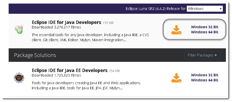 download eclipse for windows 7 64 bit java