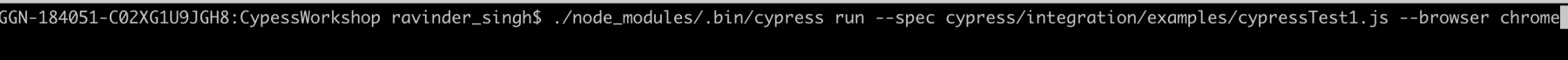 Running Cypress in Chrome from CLI