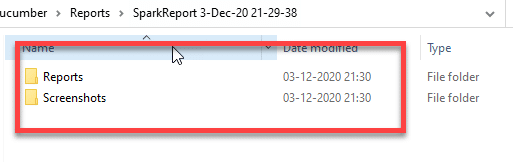 Report and Screenshot folder