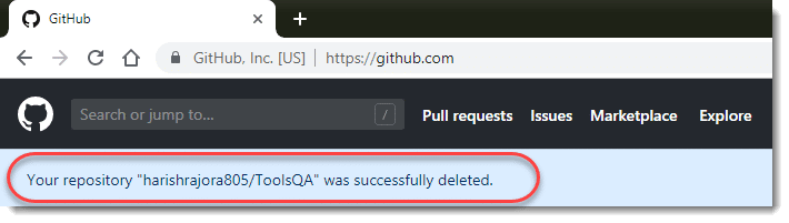 Git Forking Process - repository_deleted