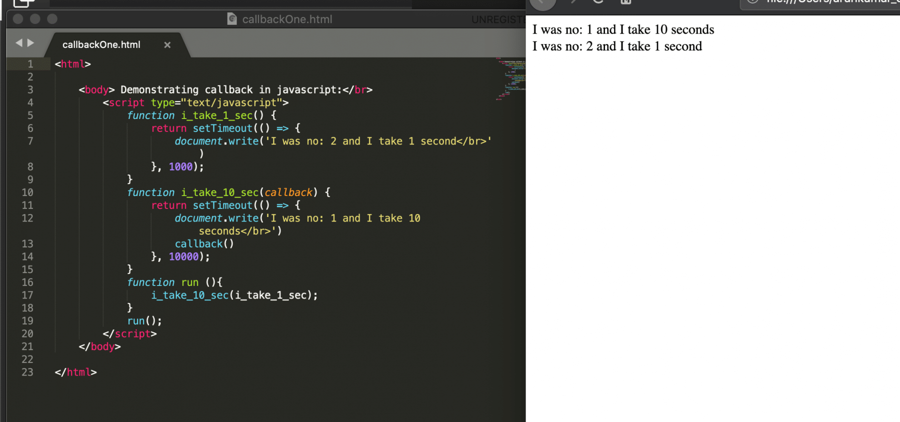  Callback: Ordering of functions in JavaScript