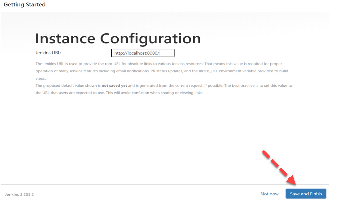 Instance Configuration Page