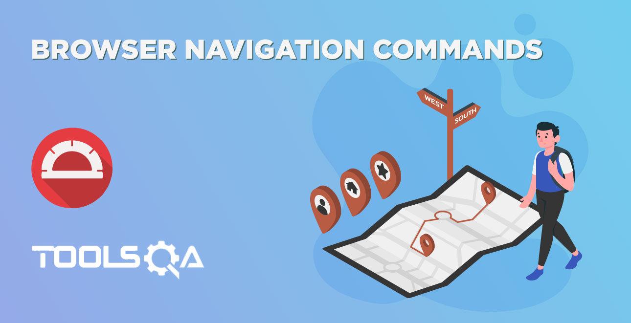 What are the different Protractor Browser Navigation Commands?