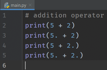 Python Arithmetic Operators - Addition Operator in python
