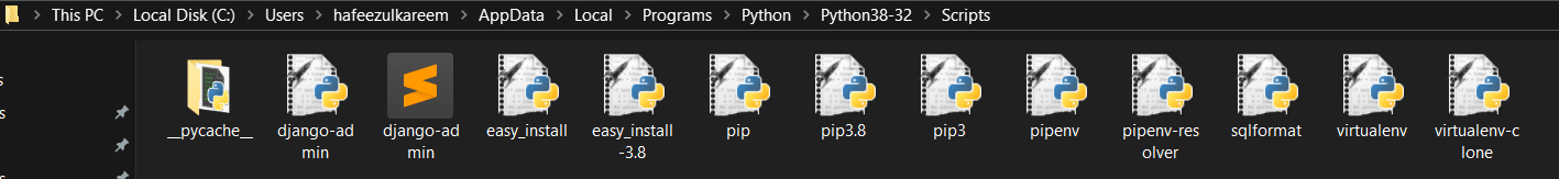 Python Scripts Path