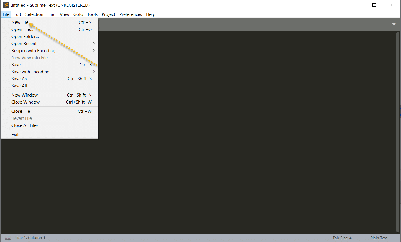 Python IDE - New File