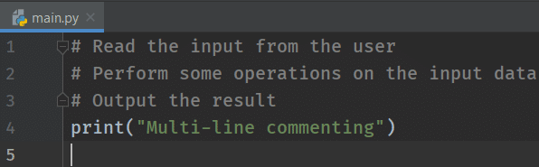Multiple Line Comments in Python