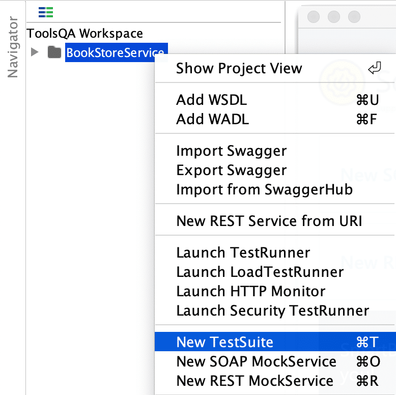 Creating New TestSuite in SoapUI
