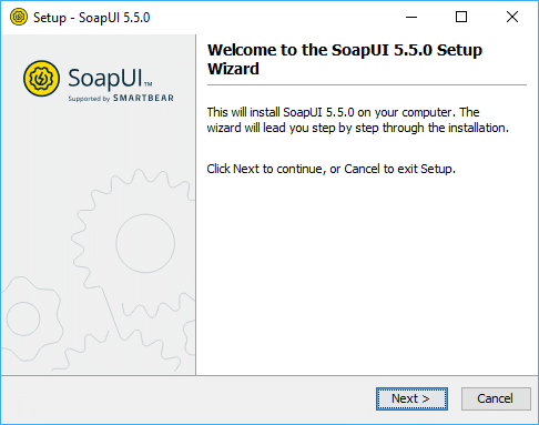 First screen of SoapUI Installer on Windows