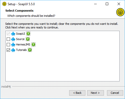 Additional components in SoapUI installation