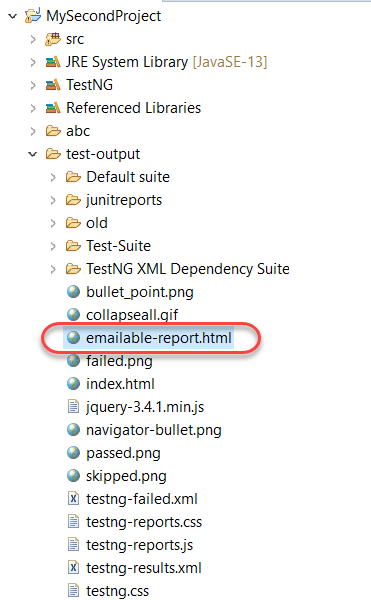 emailable report log html