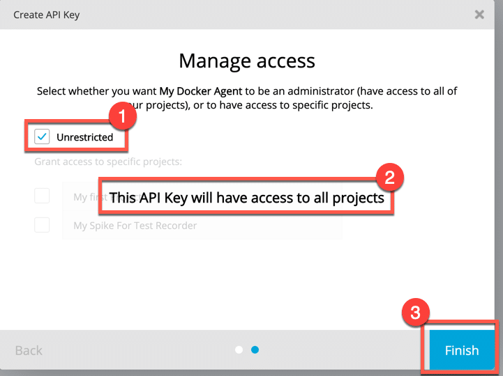 TestProject Create API Key Manage Access