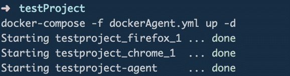 TestProject docker compose up Headless Browsers