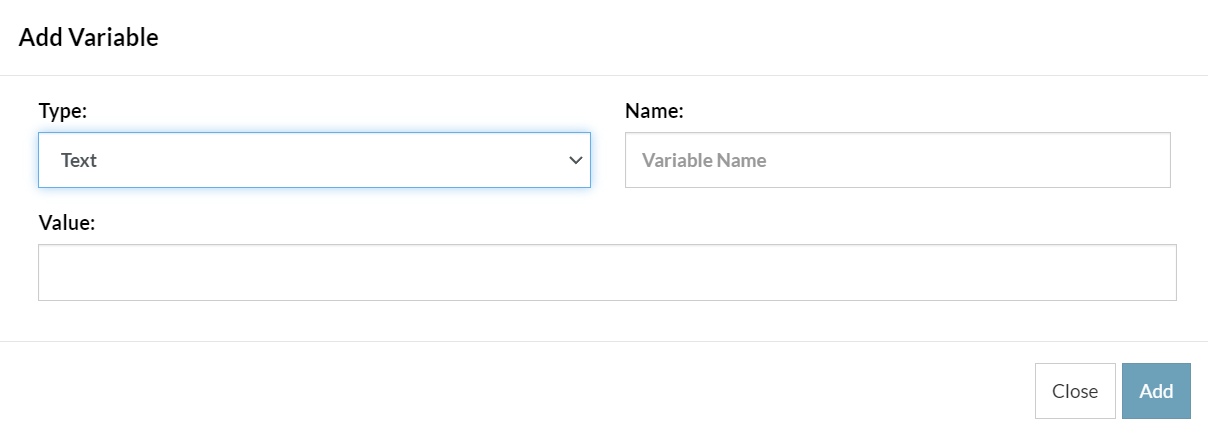 How to select the type of global variable in testRigor