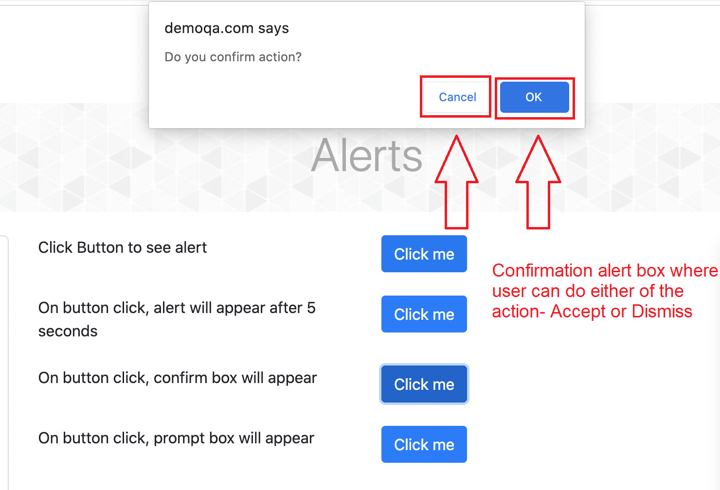 confirmation alert box